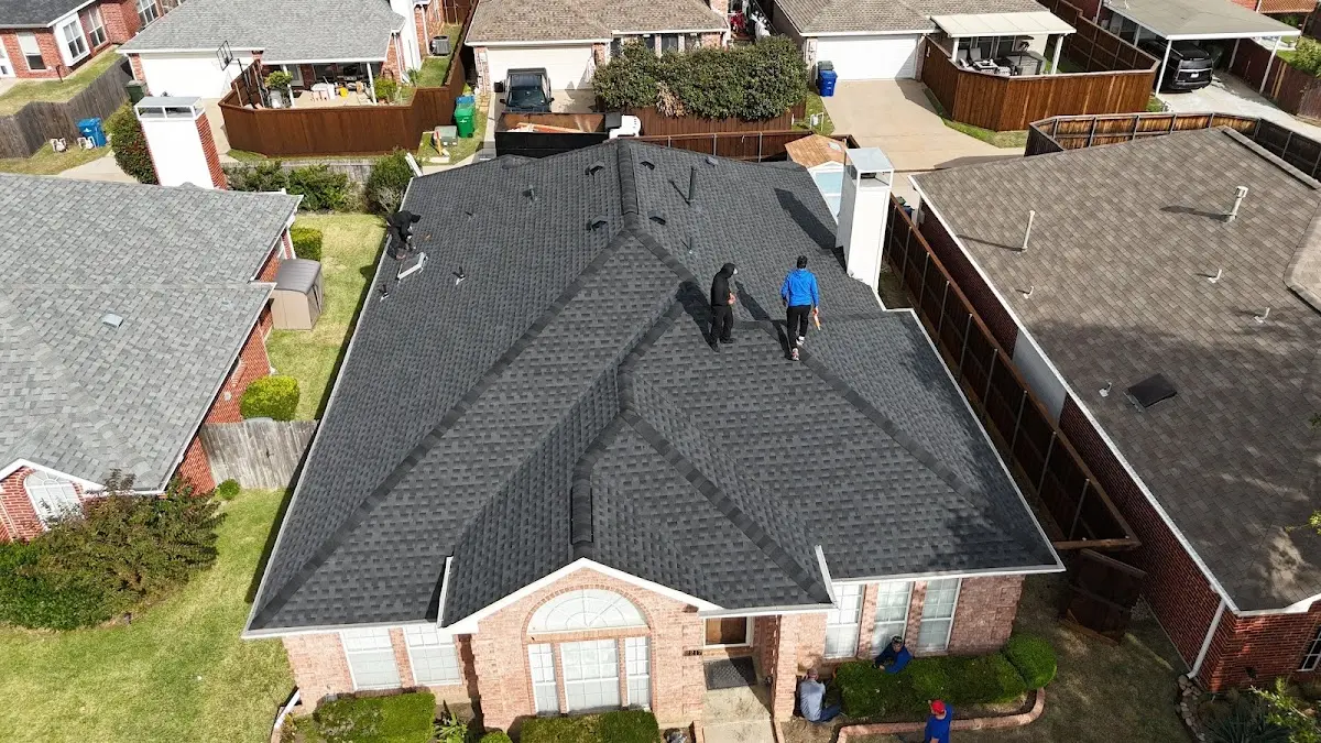 Slate & Tile Roof Repair work in progress on a Frankfort Square property